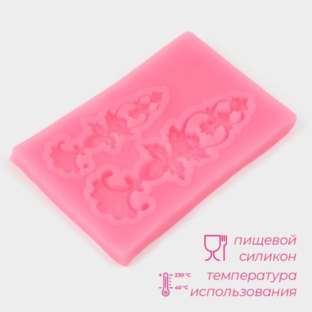 Mold Dolyana "Flower pattern", silicone, 7.7 × 5 cm, color mix-1