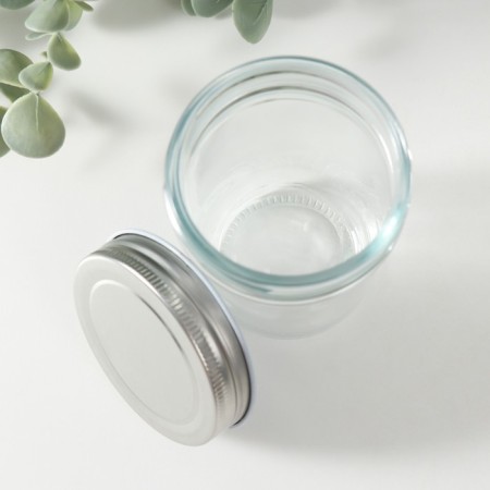 Bank for candles glass with a “transparency” lid 250 ml 7x7x9.5 cm-2