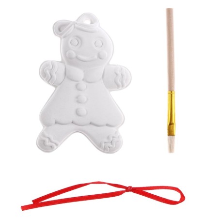 Christmas tree decoration for painting "cookie" with a suspension, brush-2