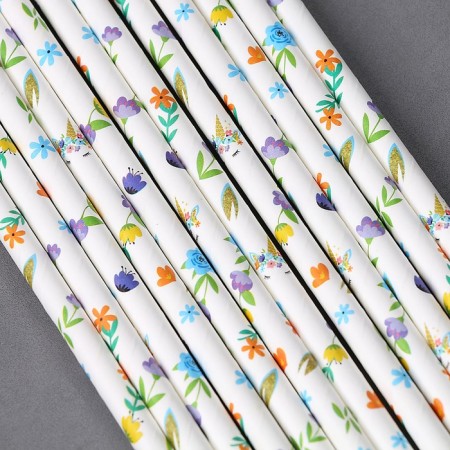 Pipe for cocktail "Flowerers", set of 12 pcs.-1