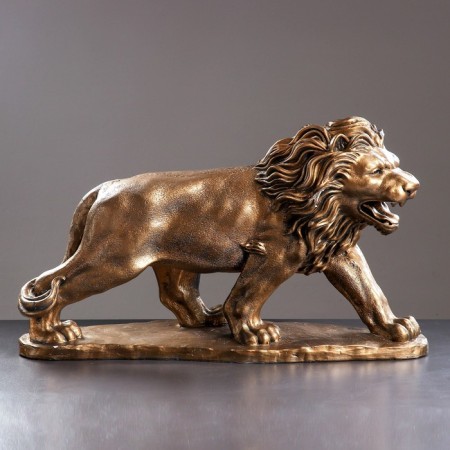 Figure "Lion" Right, Bronze, 73x23x43cm-2