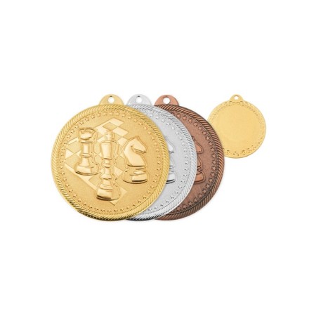 Medal "Chess", D = 50 mm, thickness 2 mm, color silver