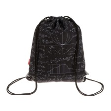 A bag for shoes 440 x 365 mm, Erich Krause, density 300D, with a reflective strip, Algebra, black