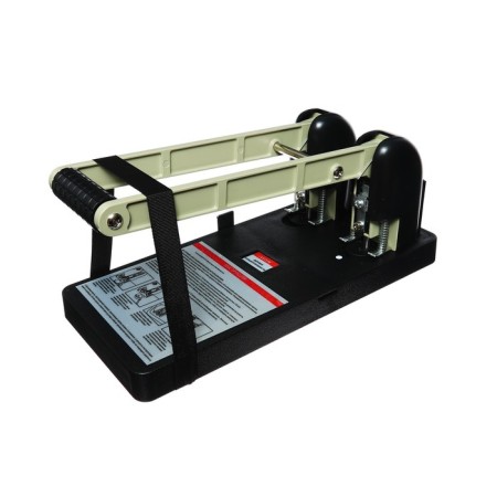 The hole is powerful for 150 sheets, Devente Stripe, metal, with a ruler and a mark of the center, black-2