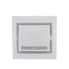 Выключатель LEZARD 701-0215-100 Mira, СП, 10А, 1 клавиша, цвет серый