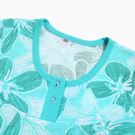 Night shirt female, green color, size 52-1