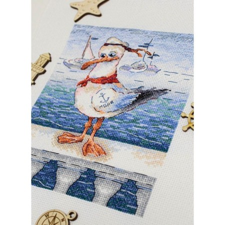 Embroidery set "Brave sailor" 20 × 16 cm-1