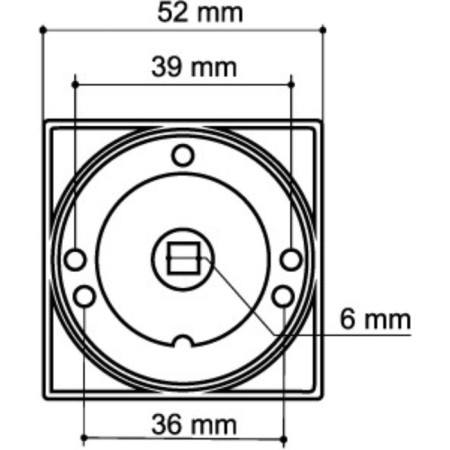 Roller handle Armadillo WC-Bolt BK6/SQ-21SN-3, color matte chromium-1