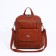 Women's backpack made of artificial leather with lightning, 2 pockets, redhead color