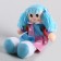 Soft toy "Doll", in a leather sundress, Mix color