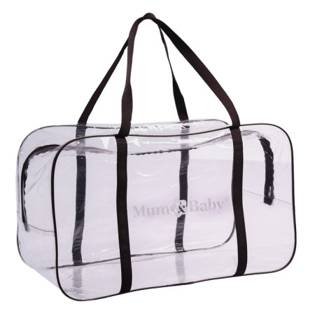 Bag in a hospital, with a cosmetic bag, brown color-2