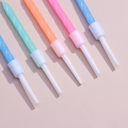 Candles for the Neon cake, 10 pcs, mix, 7 cm-3