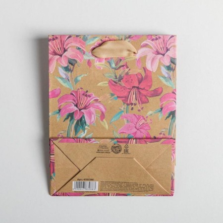 Package Gift Crafts Vertical, packaging, "Flowers", S 12 x 15 x 5.5 cm-3
