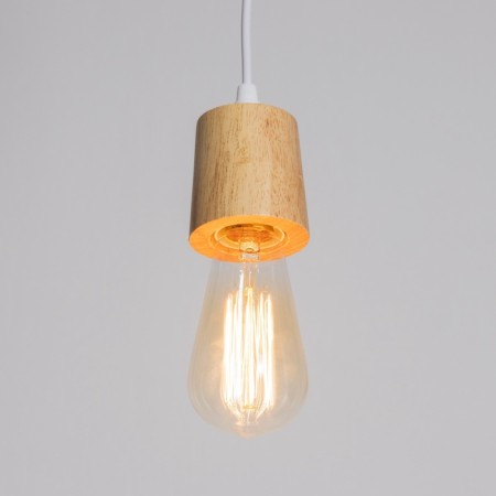 Suspension lamp "Claud" cylinder 1x40W E27 white 5x6.5x95cm-2