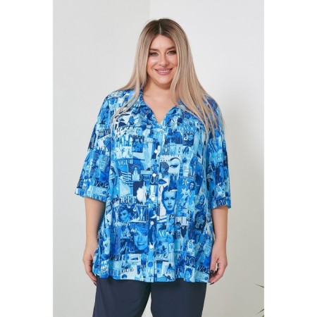 Female shirt, size 74, blue color