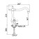 Accoona A4571C kitchen mixer, two -wound, with nut, brass, bronze color