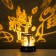 Night Projector "Robots" LED USB/from Black batteries 10.8x10.8x1.5 cm Risalux