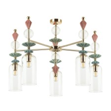 Bizet chandelier, 5x40W E14, color gold, IP20