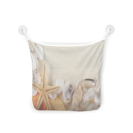 Organizer in a bathtub on suction cups "collected shells", for storing toys and trifles, size 33x39 cm-2