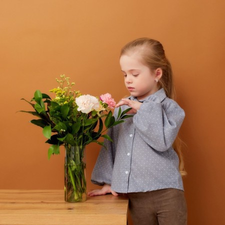 Children's shirt Minaku: Cotton Collection Color Gray, river 116-5