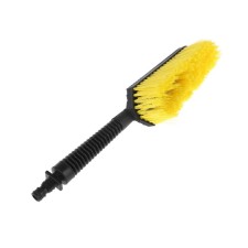 Car washing brush, under the hose