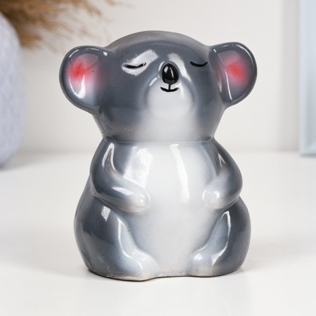 Копилка "Коала" 13х10см, серая-1