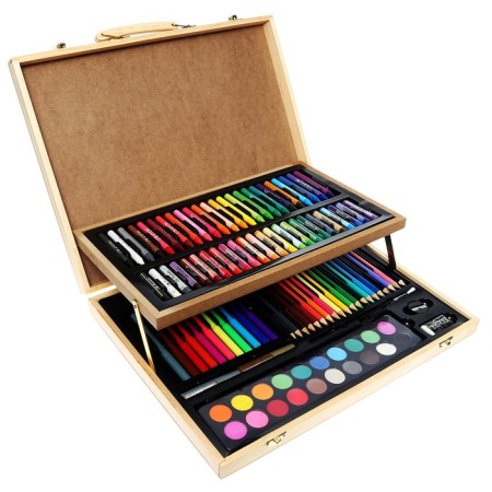 Drawing for drawing in a wooden suitcase, folding-1
