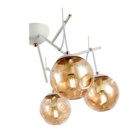 Ceiling EVOLUCE lamp. Sle110202-05. Calletta. 5x40 watts, E14, 57x57x26 cm, white color-6