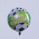Foil balloon 18 "Happy Birthday. Football", Circle, Green Color