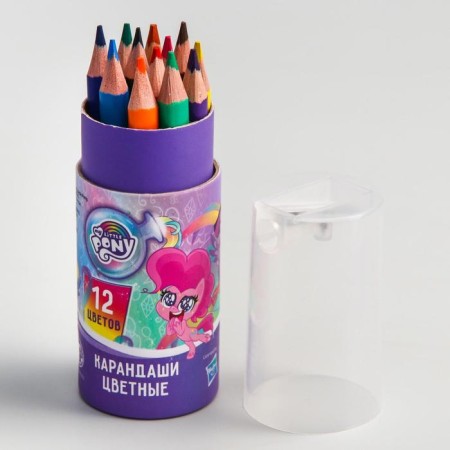 Colored pencils with a grinder in a minute tube, 12 colors, my Little Pony-2