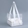 Cake box with a transparent lid, white, 17 x 17 x 15 cm