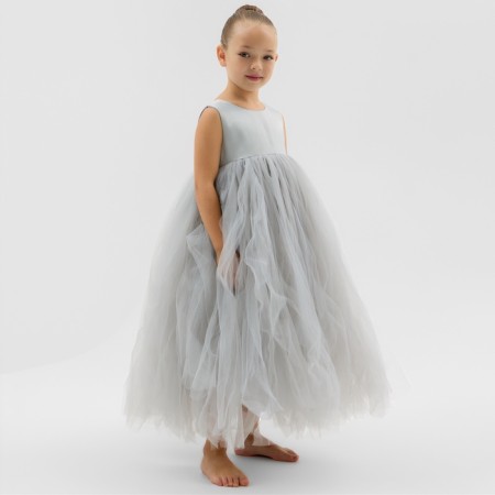 Платье детское нарядное KAFTAN рост 120, серый-3