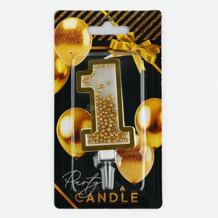 A candle for a cake, a figure with a shaker “1”, 9.5 x 3.8 cm.-4