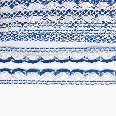Braid wicker, with a lurex 4.5 cm, in a roll 100 m., Blue-white-2