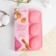 Silicone form on Easter "Hares and Chickens", pink