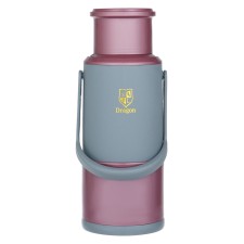 Thermos 1.2 l, with a glass flask, retains heat 24 hours, pink
