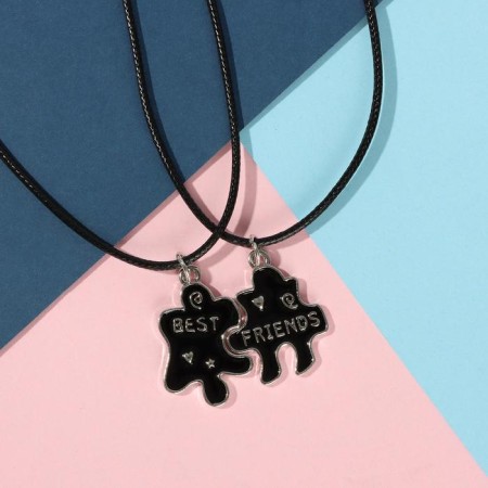 Kulons on the “Uenubles” cord puzzles with a heart, black color, 45 cm
