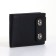 Male purse on a magnet, black color