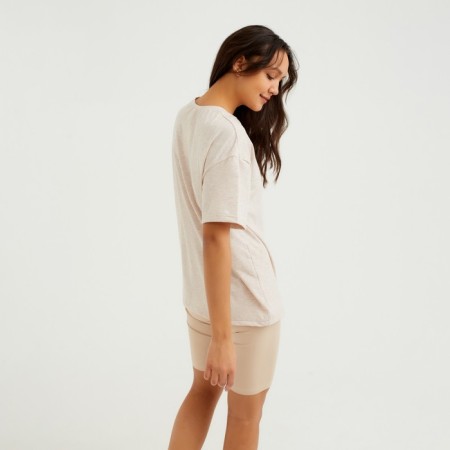 Women's T-shirt Minaku Oversize Fit: color beige melange, river 54-3