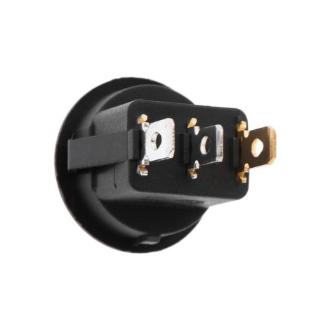 Black switch with red backlight, 12 V, 16 A, 3 contacts-2