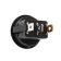 Black switch with red backlight, 12 V, 16 A, 3 contacts