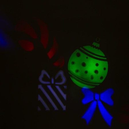 Light device "Snowflakes and toys", 2 cartridge, glow of multi, 220 V-3