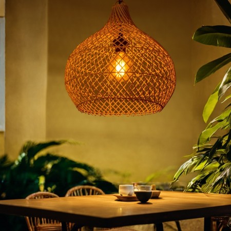 Ceiling Lamp from Rotan "Yogi", 1 × 120 W, E27, 40 × 40 × 40 cm