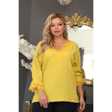 Female jumper, size 50, yellow color