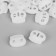 A set of double fixers for the cord, d = 4 mm, 2 × 1.8 cm, 50 pcs, white color