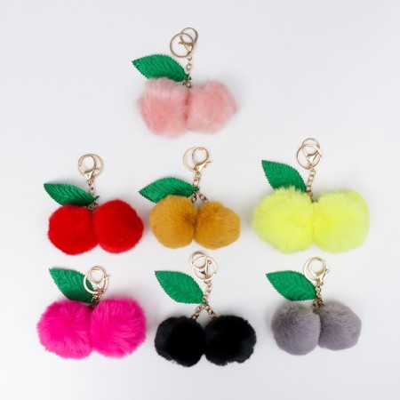 Fluffy on the ring "Berries" mix 7x7x7 cm