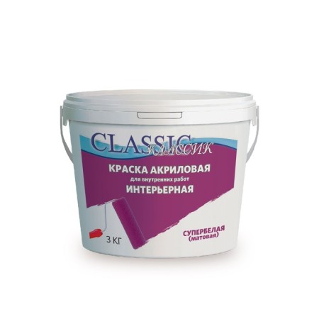 Painting water-dispersion interior, superbly, 3 kg