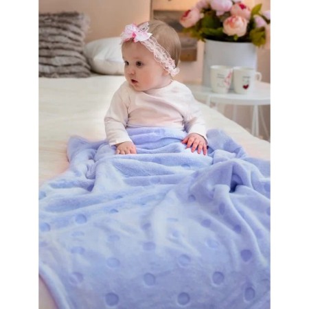 Blanket - covering "peas", size 180x200 cm, blue color