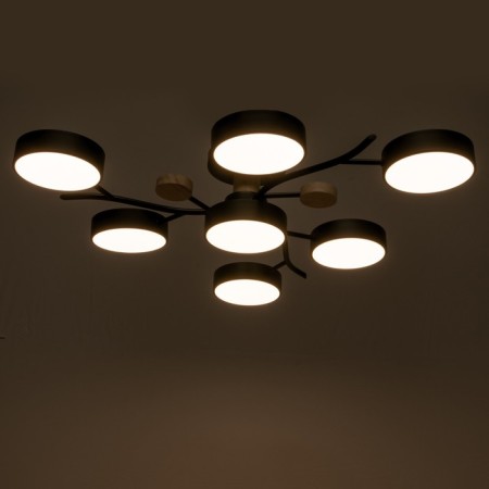 Chandelier 1316/7bk LED 168W 3000-6000K black 74x74x17 cm Bayerlux-4