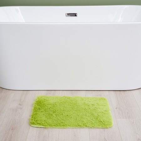 Fluffing shaft rug, 40 × 60 cm, green color-5